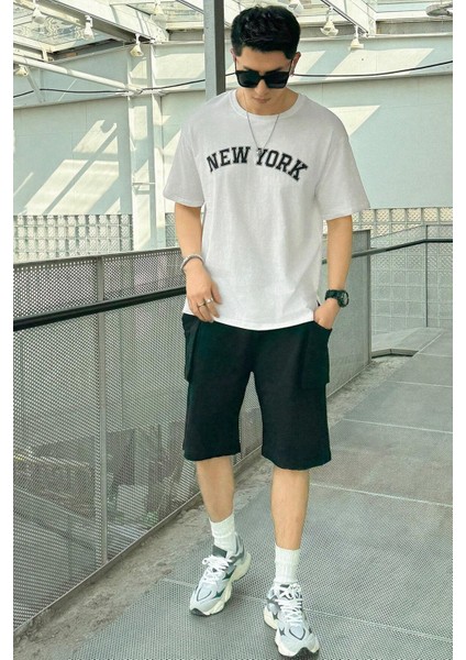 Only Trendwear Erkek New York Baskılı Oversize Tshirt modelleri