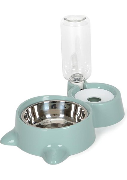 Shanhua Shop No.1 Tarzı 2-In-1 Kedi Kase Su Sebili Otomatik Su Depolama Pet Köpek Kedi Maması Kase Waterer ile Gıda Konteyner Pet Waterer Besleyici (Yurt Dışından)