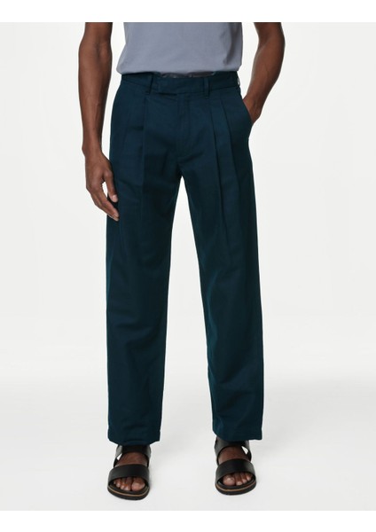 Marks & Spencer Tapered Fit Keten Pantolon