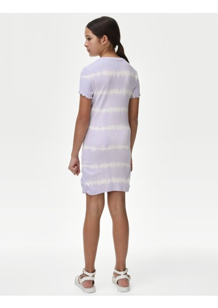 Desenli Kısa Kollu Elbise (6-16 Yaş) modelleri