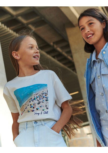 Saf Pamuklu Kısa Kollu T-Shirt (6-16 Yaş)