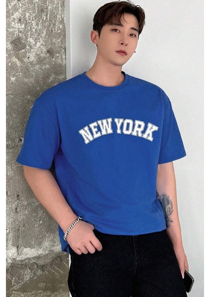 Only Trendwear Erkek New York Baskılı Oversize Tshirt