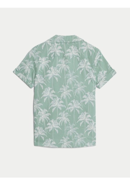 2'li Desenli Gömlek ve T-Shirt Seti