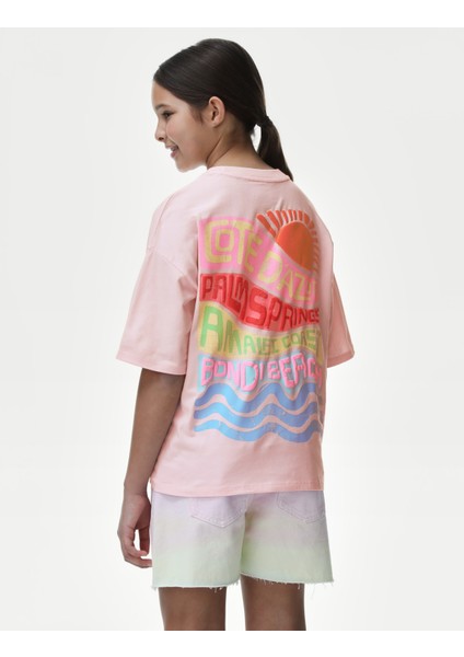 Saf Pamuklu Kısa Kollu T-Shirt fiyatları