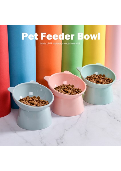Mavi Stil Kedi Kase Binaural Pet Kaseler Köpek Kediler Için 45 ° Boyun Koruyucu Kedi Mama Kaseleri Yüksek Ayak Devrilme Önleyici Pet Besleme Içme Kabı (Yurt Dışından) fiyatları