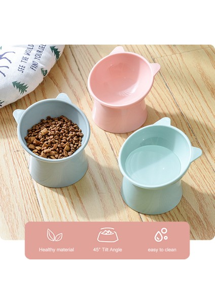 Mavi Stil Kedi Kase Binaural Pet Kaseler Köpek Kediler Için 45 ° Boyun Koruyucu Kedi Mama Kaseleri Yüksek Ayak Devrilme Önleyici Pet Besleme Içme Kabı (Yurt Dışından) fırsatları
