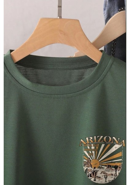 Only Trendwear Unisex Sırt Baskılı Arizona Oversize Tshirt modelleri