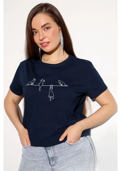 Only Trendwear Unisex Kedi Baskılı Oversize Tshirt fiyatları