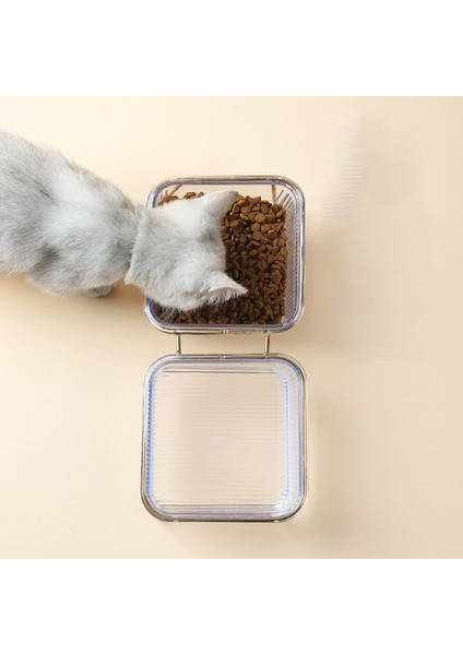 Çift Raf Stili Moda Çift Kedi Kase Şeffaf Köpek Kase Standlı Pet Besleme Su Kasesi Köpek Kediler Için Gıda Pet Besleyici Kaseler Ürün Şeyleri (Yurt Dışından) fırsatları