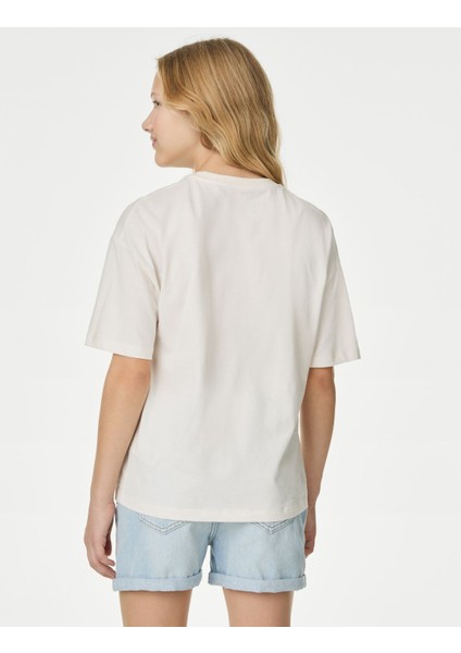 Saf Pamuklu Kısa Kollu T-Shirt (6-16 Yaş) modelleri
