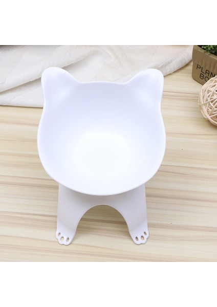 Beyaz Stil Kedi Kase Pet Köpek Kedi Yavaş Besleme Anti-Boğulma Omurga Korumak Su Gıda Kase Koruma Bakım Kase Dayanıklı Çok Fonksiyonlu Kase (Yurt Dışından)