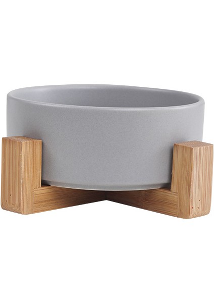 Ahşap Kül Kase Tarzı 13CM400ML Pet Kase Kedi Kase Köpek Kase Düz Renk Seramik Su Tahıl Kase Anti Devrilme Büyük Kapasiteli Evcil Hayvan Malzemeleri Kedi Aksesuarları (Yurt Dışından)