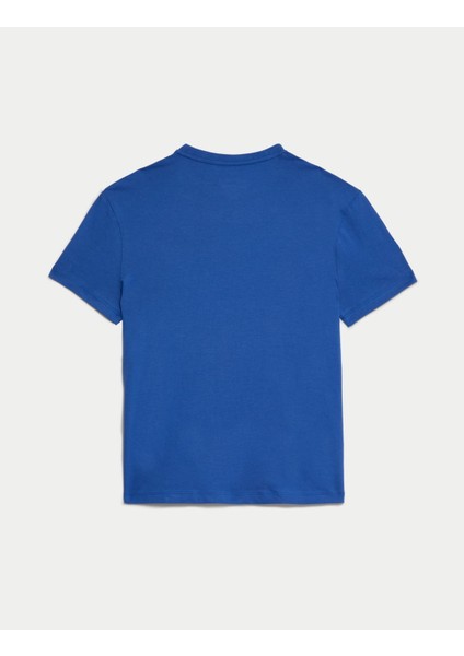 Saf Pamuklu Oyun Temalı Kısa Kollu T-Shirt