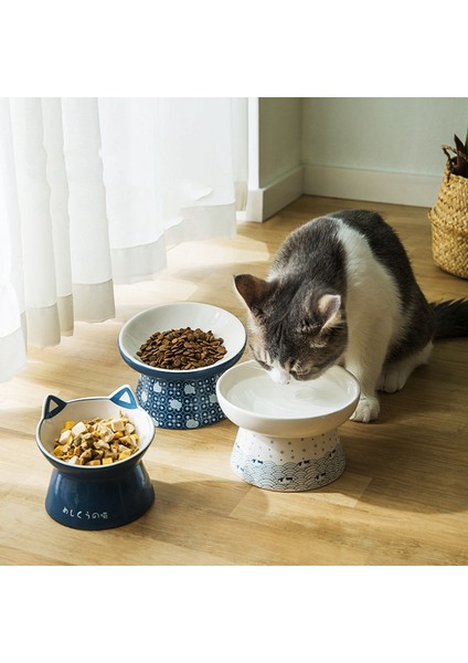No.1 Tarzı Kaymaz Seramik Kedi Kase Besleyici Yükseltilmiş Standlı Kemik Servikal Koruma Gıda Su Kedi Kase Seramik Küçük Köpekler Pet Besleyici (Yurt Dışından) fiyatları