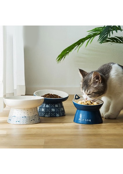 No.1 Tarzı Kaymaz Seramik Kedi Kase Besleyici Yükseltilmiş Standlı Kemik Servikal Koruma Gıda Su Kedi Kase Seramik Küçük Köpekler Pet Besleyici (Yurt Dışından) fırsatları