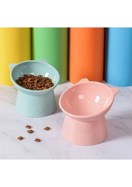 Açık Yeşil Stil Kase Kedi Yüksek Ayak Kedi Besleyici Köpek Kase 45 ° Boyun Koruyucu Evcil Hayvan Maması Su Kase Besleme Fincan Pet Besleyici Kase Kedi Aksesuarları (Yurt Dışından) fiyatları