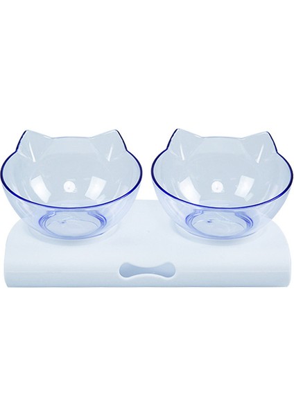 Beyaz Şeffaf Stil Pet Yükseltilmiş Besleme Kabı Kedi Köpek Içme Havzası Kaymaz Düşmeye Karşı Korumalı Servikal Omurga Yavru Kedi Yavrusu Malzemeleri Cuenco Gato (Yurt Dışından)