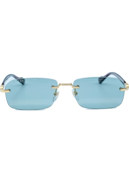 GG 1221S 003 56 Unisex Dikdörtgen Gold Metal Güneş Gözlüğü fiyatları