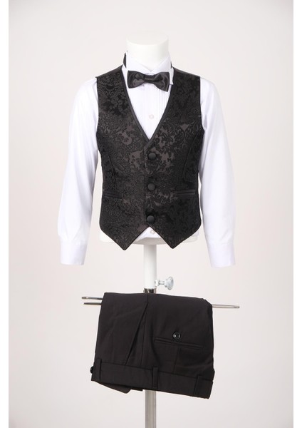 İşlemeli Erkek Çocuk Smokin Takım Elbise / Gömleksiz_mnvs2290 fiyatları