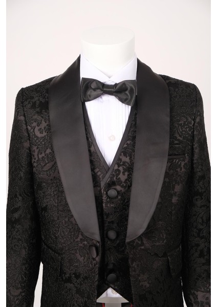 İşlemeli Erkek Çocuk Smokin Takım Elbise / Gömleksiz_mnvs2290 modelleri