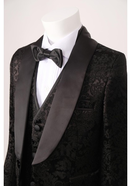 İşlemeli Erkek Çocuk Smokin Takım Elbise / Gömleksiz_mnvs2290 fırsatları