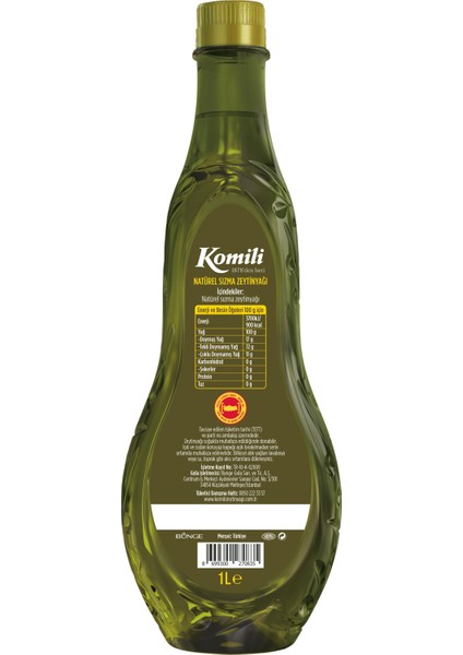 KOMİLİ AYVALIK ERKEN HASAT NATUREL SIZMA ZEYTİNYAĞI 1 LT