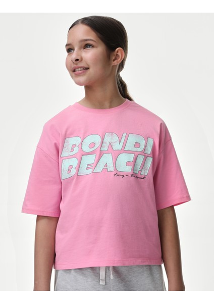 Saf Pamuklu Kısa Kollu T-Shirt (6-16 Yaş) fiyatları