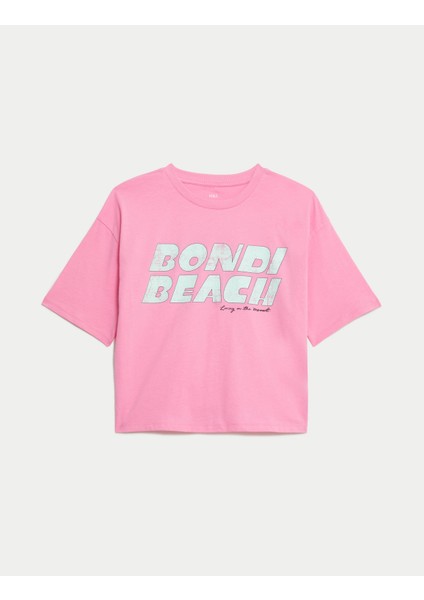 Saf Pamuklu Kısa Kollu T-Shirt (6-16 Yaş) indirimleri