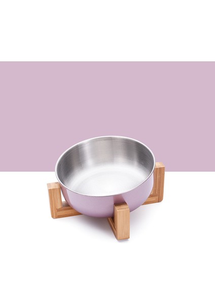 Mor Tek Kase Stili Büyük Köpek Kase Paslanmaz Çelik Altın Orta Büyük Köpekler Için Pet Kase Kediler Yuvarlak Pet Gıda Konteyner Standlı Kaseler Köpek Aksesuarları (Yurt Dışından)