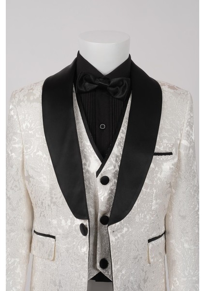 İşlemeli Erkek Çocuk Smokin Takım Elbise / Gömleksiz_mnvs2290 modelleri