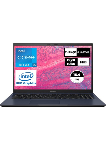 Expertbook Intel Core I5-1235U 40GB 512GB SSD 15.6" Fhd Freedos Taşınabilir Bilgisayar B1502CBA-I51235851 003