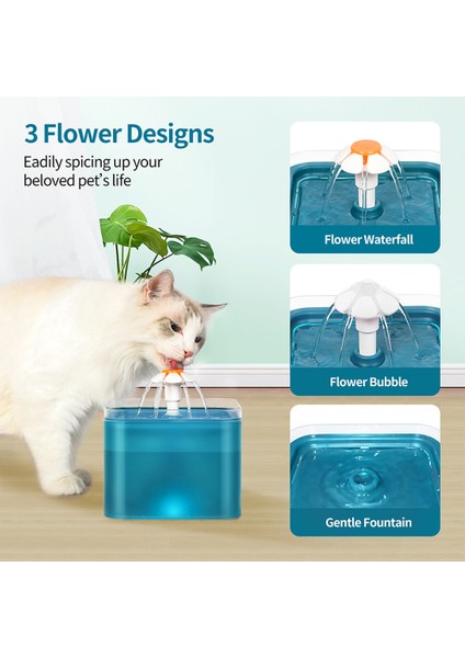 Mavi Stil USB 2l Otomatik Kedi Su Çeşmesi Içme Besleyici Kase Elektrikli USB Pet Köpek Kedi Su Sebili Dilsiz Otomatik Içme Çeşmesi (Yurt Dışından) fiyatları