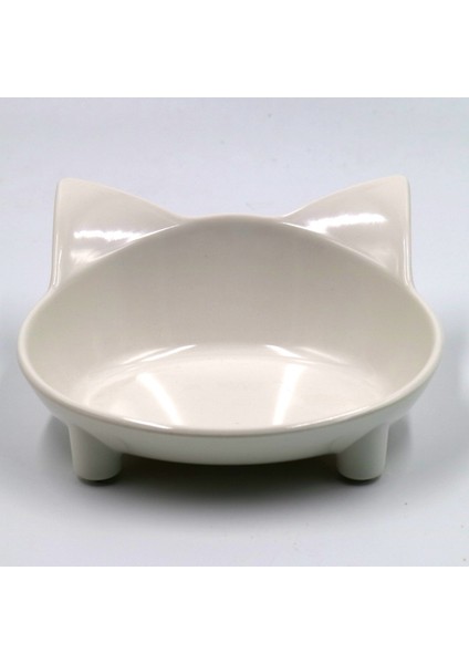 Beyaz Stil 14,5x6,3 cm Yaratıcı Kedi Kaseleri Sevimli Kedi Şeklinde Kaymaz Taşınabilir Gıda Besleme Aracı Evcil Hayvan Besleyici Içme Suyu Açık Seyahat Tek Kase (Yurt Dışından)