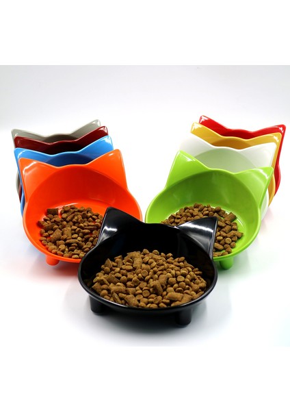 Beyaz Stil 14,5x6,3 cm Yaratıcı Kedi Kaseleri Sevimli Kedi Şeklinde Kaymaz Taşınabilir Gıda Besleme Aracı Evcil Hayvan Besleyici Içme Suyu Açık Seyahat Tek Kase (Yurt Dışından) indirimleri