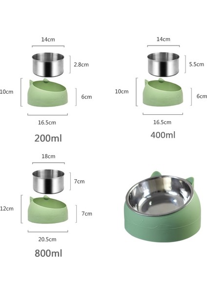 Mavi Stil 200ML Kedi Malzemeleri Kaymaz Kedi Köpek Kase 15 Derece Eğimli Koruma Boyun Köpek Kediler Besleyici Crashworthiness Base Pet Bowl (Yurt Dışından) indirimleri