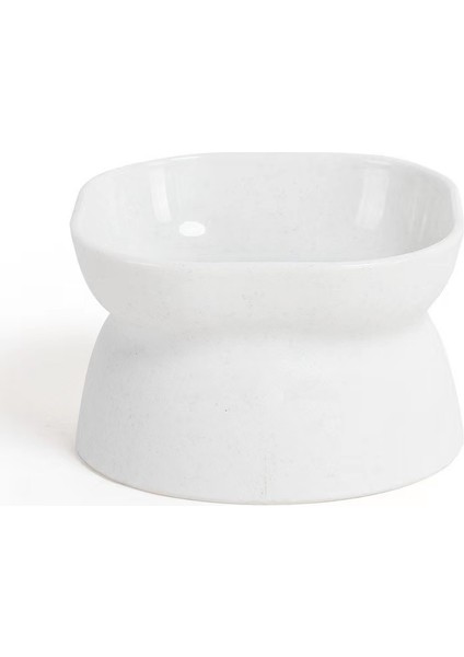 Beyaz Stil Yükseltilmiş Kedi Mama Kasesi Geri Akış Önleme Eğik Kedi Mama Kasesi ve Köpek Yavrusu Kaymaz Kase Kedi Küçük Evcil Hayvan Kasesi Yeni (Yurt Dışından)