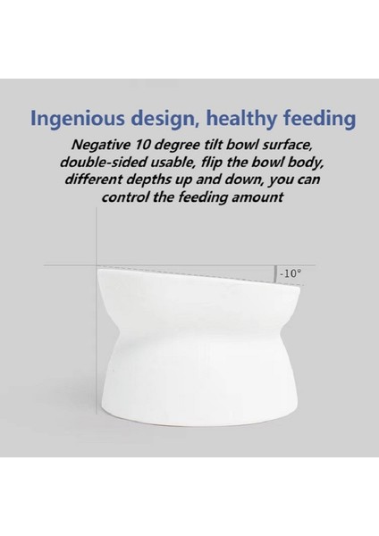 Beyaz Stil Yükseltilmiş Kedi Mama Kasesi Geri Akış Önleme Eğik Kedi Mama Kasesi ve Köpek Yavrusu Kaymaz Kase Kedi Küçük Evcil Hayvan Kasesi Yeni (Yurt Dışından) fiyatları