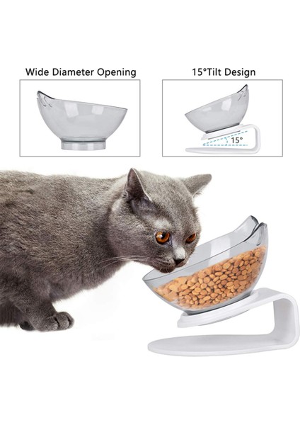 Açık Gri Tarzı Kaymaz Kedi Kase Şeffaf Dayanıklı Pet Çift Kaseler Kediler Için Yükseltilmiş Standlı Köpek Maması Besleyici Içecek Su Kasesi Evcil Hayvan Malzemeleri (Yurt Dışından) fiyatları