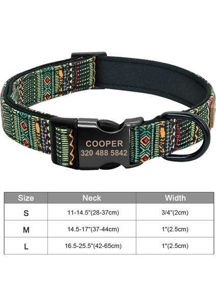 231YEŞİL Stil L Boyutu Özel Kazınmış Köpek Tasması Kişiselleştirilmiş Naylon Pet Köpek Etiketi Yaka Baskılı Yavru Kedi Tabela Kımlık Tasmaları Küçük Büyük Köpekler Için (Yurt Dışından)