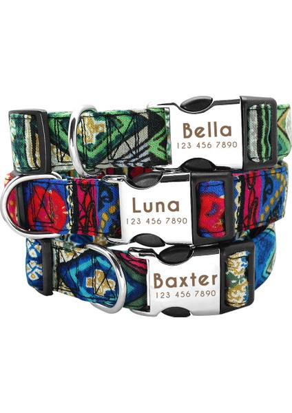 231YEŞİL Stil L Boyutu Özel Kazınmış Köpek Tasması Kişiselleştirilmiş Naylon Pet Köpek Etiketi Yaka Baskılı Yavru Kedi Tabela Kımlık Tasmaları Küçük Büyük Köpekler Için (Yurt Dışından) indirimleri