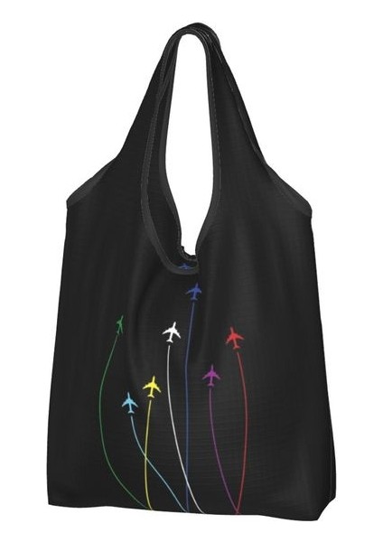 14 Alışveriş Çantası Yeniden Kullanılabilir Uçmak Için Doğan Uçuş Pilotu Alışveriş Çantası Kadın Tote Çanta Taşınabilir Uçan Havacılık Aviator Bakkal Alışveriş Çantaları (Yurt Dışından)