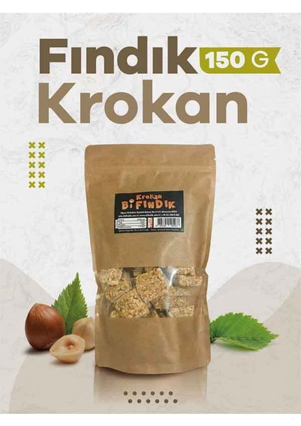 Fındık Krokan Yeni Mahsul Taze Kavrulmuş Doypack Paket Kıt Kıt Yemelik Atıştırmalık Krokan 150GR