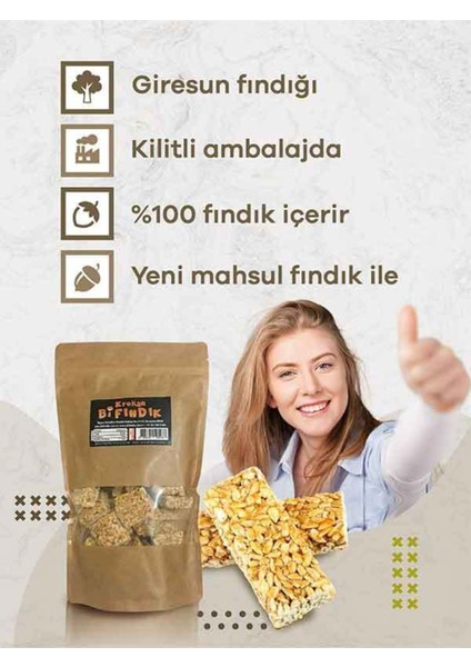 Fındık Krokan Yeni Mahsul Taze Kavrulmuş Doypack Paket Kıt Kıt Yemelik Atıştırmalık Krokan 150GR