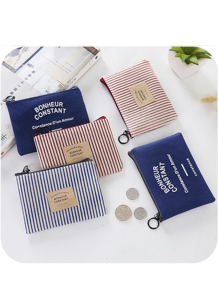 D Unisex Kanvas Sikke Çanta Çanta Kadın Şerit Para Para Kartlıklı Cüzdan Kılıf Fermuar Anahtar Saklama Çantası Çocuk Kız Hediye (Yurt Dışından) modelleri