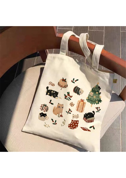 15 Bir Boyut Kanvas Tote Çanta Alışveriş Çantası Kadın Çanta Tasarımcısı 2021 Kız Moda Rahat Büyük Kapasiteli Sevimli Arı Baskı Omuz Çantaları (Yurt Dışından)