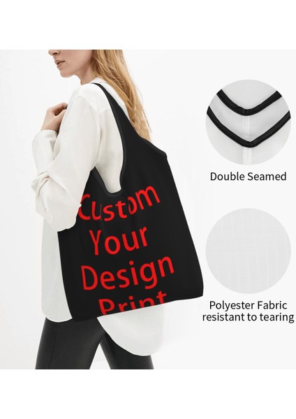 Stil 2 Alışveriş Çantası Özel Özel Tasarım Alışveriş Çantası Kadın Taşınabilir Büyük Kapasiteli Bakkal Özelleştirilmiş Logo Baskılı Alışveriş Bez Çantaları (Yurt Dışından) indirimleri