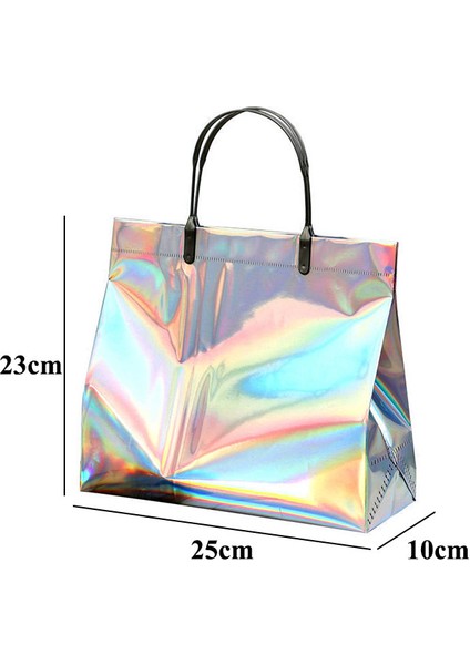 42X33X12CM Pvc Lazer Alışveriş Çantası Snap Düğmesi ile Yeniden Kullanılabilir Kadın Alışveriş Çantası Saklama Torbaları Kadın Su Geçirmez Kalın Çanta Tote Eko Çanta (Yurt Dışından) modelleri