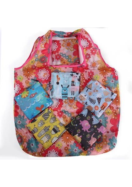 Gri Kedi Moda Baskı Katlanabilir Çevre Dostu Alışveriş Çantası Tote Katlanır Kese Çanta Seyahat Bakkal Çantası Için Uygun Büyük Kapasiteli (Yurt Dışından)