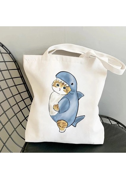 13 33X37CM 13X14.6IN Kızlar Için Omuz Çantaları Moda Alışveriş Çantası Kawaii Kediler Sevimli Hayvan Çantaları Alışveriş Çantası Kanvas Çantalar Tote Çanta Çanta Rahat Kız (Yurt Dışından)