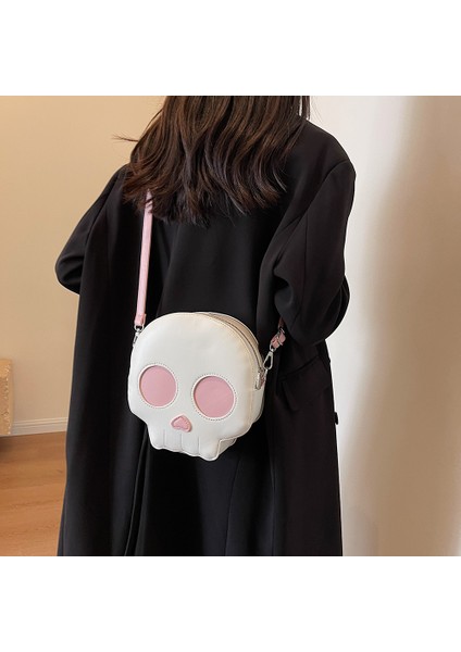Siyah Cadılar Bayramı Hayalet Çanta Gotik Omuz Çantası Kadın Yenilik Şeytan Kafatası Komik Çanta Pu Deri Tote Crossbody Çanta Hayalet Çanta Çanta (Yurt Dışından) modelleri